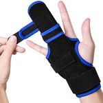 TISMOD for Trigger Finger Splint Support Brace : Immobilizing and Treating the Middle, Index, little or Ring Finger, Hand Splint Brace-Treating Hand Fractures, Arthritis, Mallet Finger or Metacarpal Fractures (Right Hand)