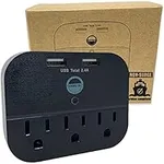 Cruise Power Strip No Surge Protector with USB Outlets - Ship Approved (Non Surge Protection) Cruise Essentials in 2024 & 2025 (Black)