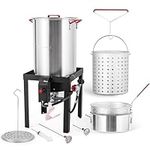 OuterMust Turkey Fryer Pot with Bas