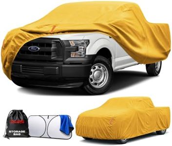 Waterproof Heavy Duty Truck Cover Custom Fit Ford F-150 2008-2026 SuperCrew Cab Short Bed(5.5'-6.5'), Full Exterior Covers with Cotton Liner and Breathable Ventilation Mesh, Car Cover with Zipper
