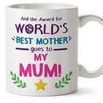 MUGFFINS Mum Mugs -World's Best Mother Award (Model 4) - Funny from Daughters & sons