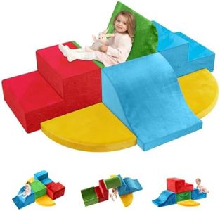JWPEHOE 7-Piece Toddler Climbing Toys Indoor, Foam Climbing Blocks Soft Play Structures, Climbing Toys for 1 Year Old, Multi-Color Combinations Climbing Blocks, Indoor for Toddler1-3, Infant, Baby