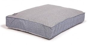 Danish Design Nautical Maritime Removable Cover Blue/Cream Denim Look Stripe Box Dog/Puppy Duvet Bed Cover Medium