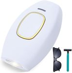 IPL Hair Removal Handset Laser Hair Removal Machine for Permanent Painless Lazer Hair Removing Epilator men and women bikini armpit bikini pubic hair removals (A1) (WHITE)