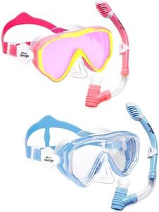 Dry Top Kid Snorkel Set Anti-Fog 180° View Scuba Diving Mask Snorkeling Kit