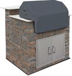 Covers & all Built-in Grill Cover, 12 Oz Made of Waterproof & UV-Resistant Cover Max Fabric, Ideal for Indoors/Outdoors (32" W x 26" D x 24" H Inches, Grey)