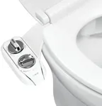 LUXE Bidet NEO 185 Plus - Only Patented Attachment for Toilet Seat, Innovative Hinges to Clean, Slide-in Easy Install, Advanced 360° Self-Clean, Dual Nozzles, Feminine & Rear Wash (Chrome)