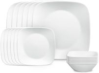 Corelle STSQ 18Pc Set, Pure White