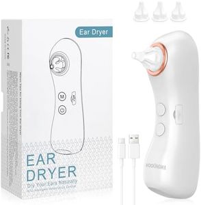 Ear Dryer for Adults Kids, Rechargeable Ear Water Remover with Light, Electronic Warm Air Ear Drying Device for Swimming, Showering, Surfing, Diving, Hearing Aid Use (Ear Dryer with 3 Tips)