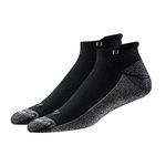 FootJoy Men's ProDry Roll Tab XL 2-Pack Socks Black Size 12-15