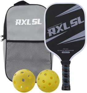 RXL SL Ensemble de Raquettes de Pickleball pour Joueurs Professionnels,Raquettes de Pickleball en Fibre de Carbone,épaisseur de 16mm,Raquette de Pickleball Grise
