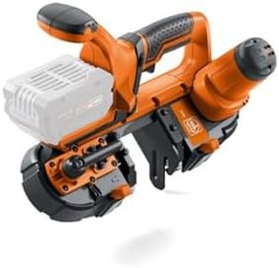 FEIN Akku-Bandsäge ABAS 18-63 AS, für Trennen unterschiedlicher Materialien. Kompatibel mit allen 18V AMPShare oder Bosch Professional 18V Akkus. Akku und Ladegerät nicht enthalten.