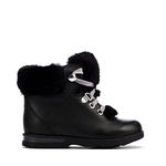 Clarks Girl's Dabi Hiker Snow Boot, Black Leather, 6 UK Child