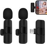 Wireless Microphone for iPhone 15 Pro Max, Mini Lavalier Microphone USB C Wireless Lav Mic for Android Phone Samsung S24 S23 Ultra Plus A55 A35, iPhone 15 Video Recording, Interview, TikTok, YouTube