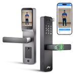 Godrej 'New Launch' Smart Lock | Neo Pro View Digital Lock for Wooden Doors with Camera, View Screen, Wi-fi | Mobile App | Built-in Doorbell I 7 in 1 Access I 3 Yr Warranty I Free Installation