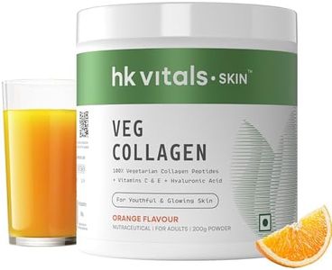 HealthKart hk vitals Veg Collagen Supplement (Orange, 200g) | With Biotin, Vitamin C, E, Sodium Hyaluronate | For Healthy Skin, Hair & Nails