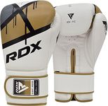 RDX Boxing Gloves EGO, Sparring Muay Thai Kickboxing Heavy Training, Maya Hide Leather, Ventilated Palm, Long Wrist Support, Punching Bag Pads Workout, MMA Gym Fitness, Men Women 8 10 12 14 16oz