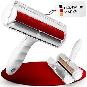 GLÜCKSTATZEN Tierhaarentferner – Fusselrolle für Tierhaare – ergonomisch, t-förmig – wiederverwendbar – einfache Reinigung – Tierhaarbürste für Möbel, Teppich, Auto, Kratzbaum – 195mm x 190mm