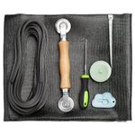 by.RHO Windows Screen and Screen Door Repair Kit, 48"x118" Black Fiberglass Mesh with Accessories (Roller Pressure/Hook/Ruler/Cutter/Spline) - Window Screen
