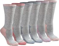 Dickies Dri-Tech Moisture Control Crew Socks Multipack Socks (Pack of 12) for Women, Grey with Bluish (6 Pairs), Shoe Size: 9-13