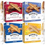 Nonni's Biscotti Variety Pack of 4 - (Cioccolati, Limone, Originali, Turtle Pecan)