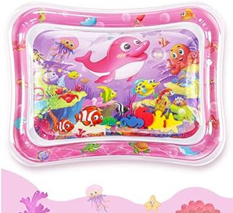 Hitituto Tummy Time Mat Premium Baby Water Play Mat is Perfect Baby Grils Toys as Water Sensory Toys for 3 6 9 12 Months Infants Toddlers Baby's Stimulation Growth and Muscles Strengthening, Pink