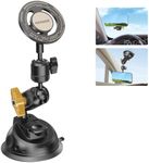 NEEWER Suction Cup Phone Mount Magnetic with Magic Arm Ball Head & Two Metal Rings Compatible with MagSafe iPhone 15 Pro Max Car Windshield Mount for POV Point of View Vlog, CA030