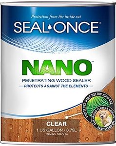 Seal-Once Nano Penetrating Wood Sealer - Premium Waterproof Sealant - 1 Quart Clear Wood Sealant