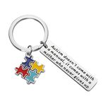 MYSOMY Autism Mom Keychain Autism Awareness Gifts Autism doesn't Come with a Manual It Comes with a Mother who Never Gives Up (Keychain)