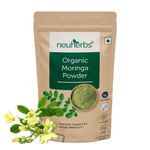 Neuherbs Organic Moringa Powder | Ayurvedic Support For Holistic Wellness | Herbal Supplement | Rich In Antioxidants | Good For Digestion, Energy, Immunity, Weight Loss | Certified Organic - 100g