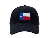 GEANBAYE Texas Hats Texas Lag Patch Baseball Cap Black