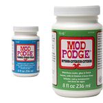 Mod Podge CS11220 236 ml Outdoor Waterbase Sealer/Glue and Finish, Clear & CS11218 8 oz Fabric Embellishment