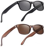 2 Pack Reader Sunglasses for Men Wo