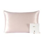 ZIMASILK 100% Mulberry Silk Pillowcase for Hair and Skin Health, Both Sides 19 Momme Premium Grade 6A Silk, Soft & Smooth, 600 Thread Count, with Hidden Zipper, 1pc (Standard 50x75 cm, Pink)