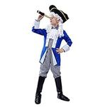 Dress Up America Colonial Patriot Costume With Hat And Wig
