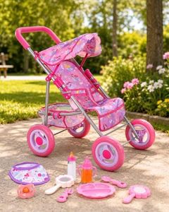 BABESIDE Baby Doll Stroller with Baby Doll Accessories, Fits Up to 17 Inch