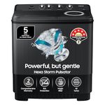 Samsung 9.5 Kg, 5 Star, Semi-Automatic Top Load Washing Machine (WT95A4260GD/TL, Air Turbo Drying, Dark Gray, 5 Year Warranty on Wash Motor)