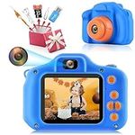 Kids Camera HOMHOW Camera for Kids Boys Girls Children, Selfie Toddler Camera Toys Christmas Birthday Gift Age 3 4 5 6 7 8 9 Year, 2inch IPS Screen with 32GB SD Card Navy Blue