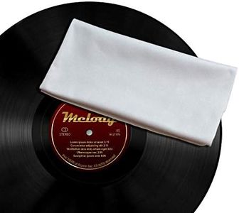Record Cleaning Cloth, 15''x15'' Big Size 5 Pack Anti-Static Microfiber Lint Free Cleaner for LP Vinyl Record, Glasses,TV Screen, Laptop