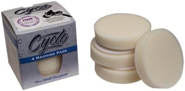 Cyclo (72-110x4-4PK) White Foam Finishing Pad with Loop, (Pack of 4)