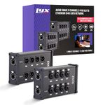 LyxPro 8-Channel Dual Input 3-Pin Multi-Network XLR/TRS Cable Breakout for Stage Sound, Lighting, and Recording Studio Male and Female to RJ45 Ethercon – Ideal for Sound, Lighting Setup, Ground Lift