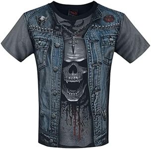 Spiral - Thrash Metal - Camiseta con Estampado Completo - Negro - 3XL