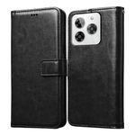 Amazon Brand- Solimo Flip for Lava Yuva 3 4G (Leather_Black)