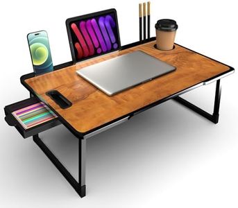 YEXXI Study Table for Students Bed Table for Study Foldable Laptop Table Portable & Lightweight Mini Table Bed Reading Table,Laptop Stands Laptop Desk (Wooden)