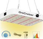 Grocruiser 1000W LED Grow Light Dimmable, UV-IR Included Full Spectrum Plant Grow Lamp, Plant Light for Indoor Growing, Daisy Chain Function and Quiet Built-in Fan