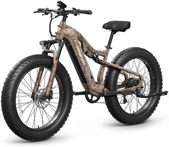 PUCKIPUPPY Electric Bike for Adults 1350W Max Upgrade, 48V 20AH Battery Ebike, 26" Fat Tire Full Suspension Electric Mountain Bike, 80 Miles Range, 28 MPH, 8 Speed, Torque Sensor, Labrador Pro