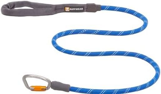 Ruffwear Knot-a-Leash Reflective Dog Lead, Large Draft Free 1.5 m Long Dog Leash with Padded Handle, Lightweight and Durable Dog Lead, Anti-Tangle Lead, L, Blue Pool