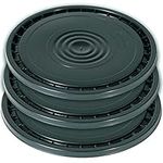 Meranti Reusable Easy Peel 3.5, 5, 6, and 7 Gallon Bucket Lid | Food Grade | 3 Pack (Black)