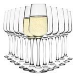 Homiu Champagne Glass Flutes Elegant Florence Collection Glasses Set 230ml / 7 ¾oz Perfect for Home, Restaurants and Parties Dishwasher Safe (24 Pack)