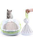 PETOCAT Litter Box Liners, 32 Count Jumbo Cat Litter Pan liners, Drawstring Litter Liner Bags For Litter Box, Easy Clean Up. Thick Large Kitty Litter Liner XL, Eco Friendly Pet Cat Supplies(36" x 19")